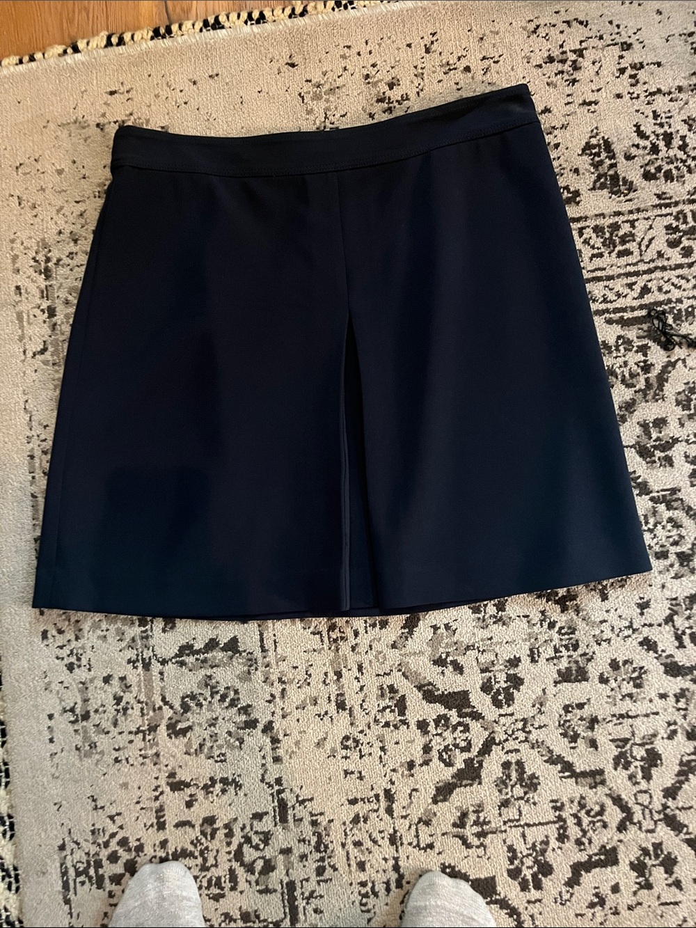 Navy Theory a-line skirt.